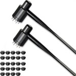 Supernew 7 Star Needle & Plum Blossom Dermal Hammer Seven Star Needle Seven Star Dermal Needle Hammer (2 Box/26Pcs) (New)