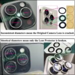 Original Back Camera Glass Replacement iPhone 16 15 14 Pro Max 12 13 Mini 15 Plus Broken Camera Lens Repair Kits (New)