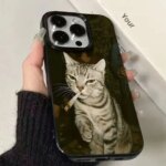 Smoking Cats Black Phone Case IPhone 17 17Air 16 15 14 Plus 13 12 11 17 Pro Max X XS XR 7 8 Plus Soft Back Cover Case (New)
