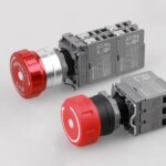 LB22SA2 Metal Emergency Stop Button Switch High Current With Light Red Green 24V Self-Locking XB2-BA31/42 (New)