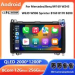 4G Android 16 Car Radio Multimedia Player for Mercedes/Benz/W169 W245 W639 W906 Sprinter B160 B170 B200 CarPlay Auto GPS DSP (New)