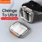 Glass+Case Apple Watch 44mm 45mm 41mm 40mm 42mm 38mm Screen Protector Cover Change Ultra Bumper iWatch Series 9 8 7 SE 6 5 (New)