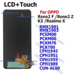 OLED Oppo Reno2 Z Reno 2Z Reno2 F Reno 2F LCD Display Screen Touch Digitizer Assembly OPPO K3  Realme X LCD Screen (New)