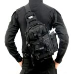 Outdoor Hip Hop Techwear Tactical Crossbody Bag Men Multifunction Motorcycle Cycling Sling Bag Mini Single Shoulder Backpack (New)