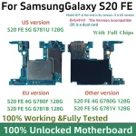 Fully Tested Samsung Galaxy S20 FE 4G G780F G780 Motherboard Unlocked S20FE 5G G781U G781B G781 Logic Board with Chips Bangladesh (New)