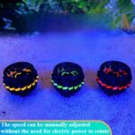 Aquarium Fish Tank Accessories Rotating Wave Making Outlet New 3D Printing Fluorescence Water Outlet Wave Maker for Marine Parts (New)