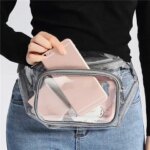 Women Pvc Waist Belt Bag Fanny Pack Hip Bum Bag Clear Transparent Chest Pouch Bag Beach Travel Banana Hip Zipper Running Bags (New)