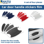 4PCS Car Door Handle Stickers Film 4 Colors Universal Anti Scratch Wear Resistant Durable Auto Exterior Protection Accessories (New)