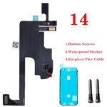 1set Earpiece Proximity Light Sensor Face Recognition Function Ribbon Flex Cable iPhone 13 14 15 16 Plus Pro Max NO Speaker (New)