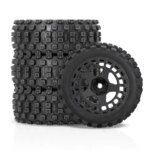 4pcs 69mm Plastic Wheel Rim Rubber Tire Universal For 1/18 2S TYPHON GROM Rally On-Road Racing TAMIYA TT02 XV01 HSP 94123 HPI KY (New)
