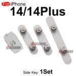 Aocarmo Apple iPhone 14  14p 14 Plus Side Key Power On Off Volume Mute Buttons Replacement Parts Midnight Starlight Blue (New)