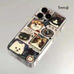 Lmmcjj INS Puppy Kitten Phone Case iPhone 13 11 12 14 Plus 15 Pro Max Se 2020 XR X XS 7 8 Silicone Phone Cover iPhone Case (New)