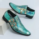 Mens Loafers Luxury Brand Leather Dress Shoes Breathable Slip-On Solid Formal Casual Shoes Handmade Designer Men Shoes Mocassin (New)