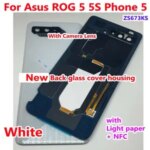 Top Quality Rear Case Asus ROG Phone 5 5S ZS673KS 6.78 Glass Back Battery Cover Housing Lid + Camera Lens NFC Rog5 Shell Bangladesh (New)