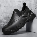 Men Rain Shoe Thick Soled Chef Shoes High Top Casual Sport Shoe Hiking Shoes Waterproof Anti Slip Men Short Boots Wear Resistant (New)