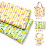 Pre-cut 1Pc Lemon Watermelon With Stripe 100% Polyester Fabric Patchwork (New)