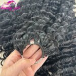 12A Deep Wave Feather Hair Human Hair Curly Wave Feather Crochet Hair Knotless Pre-Separated Natural Extensions For Braiding (New)