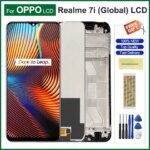 6.5" Display Screen for Realme 7i (Global) Lcd Display Digital Touch Screen with Frame Assembly for OPPO Realme 7i Replacement (New)