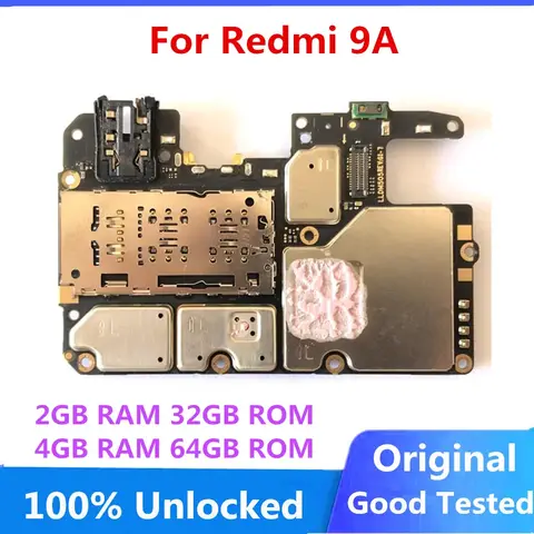 S6774d569f9cc40d090455c22f4f6c376d_480x480q75 Original Unlocked MainBoard For Xiaomi Redmi 9A Global Version 2G 32GB 4G 64GB MotherBoard Full Chips Logic Board Full Tested (New) - Image 1