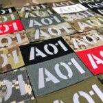 Custom Laser Cutting IR IFF Infrared Reflection Patch Radio Call Sign Name Tapes Gray Letters (New)