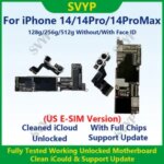 Fully Tested Working Well Motherboard iPhone 14 Pro Max With/Without Face ID E SIM US Version Without iCould Logic Board Bangladesh (New)
