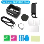 Silicone Case GoPro Hero 12 11 10Black Tempered Glass Screen Protector Protective Film Lens Cap Cover GoPro9 Accessories Bangladesh (New)