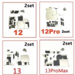 2Set Mainboard Inner Metal + Screws For iPhone 15 Plus 12 13 14 Pro Max 11 Bracket Holder Clip LCD Battery Cover Screw Plate (New)