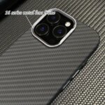 Alloy Lens 3D Relief Magsafe Phone Case iphone 16 15 pro max 16e 14 13 Carbon Fiber Texture Wireless Charging Hard PC Cover (New)