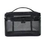 Black Mesh Makeup Bag Women Transparent Cosmetic Bag Small Large Portable Storage Bags Travel Toiletries Towel Organizer Pouch (New)