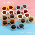 1/3/10/20PCS Childrens Sunglasses For Outings UV Protection Sunglasses Cute Sun Flowers Baby Decorative Glasses (New)