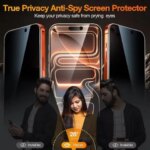 Oleophobic Coating Dust Free Easy Installation Privacy Screen Protector For iPhone 17 11 12 13 14 15 16 Pro Max XR X XS 16 Plus (New)