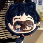 Anime Genshin Impact Wanderer Plush Cute Ita Bag Backpack with Trasnparent Pocket Cross Body Bag Womens Bag Kawaii Itabag (New)
