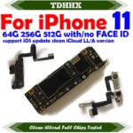 Clean iCloud Main Logic Board Full Chips For iPhone 11 Pro Max Mothereboard With Face ID Support Update Working Mainboard Plate (New)