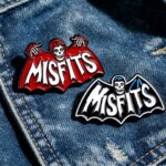 Hot Selling Band Misfits Halloween Skull Bat Brooch Personalized Niche High End Metal Badge Rock Band Brooch Accessories (New)