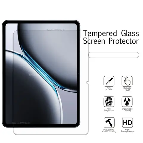 S6901f738366740928a128199f82fea63E_480x480q75 2 Pieces Transparent Hard Film HD Screen Protector Scratch Proof Tempered Glass OnePlus Pad 2 121-inch Easy Install (New) - Image 1