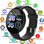 D18 Smart Watch Heart Rate Monitor Mens Womens Smartwatch Round Fitness Digital Watches for Men Women Band Bracelet PK D20 Y68 (New)