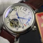 Multi functional automatic mechanical mens watch flywheel display calendar week practical business high-end leisure watch seagu (New)
