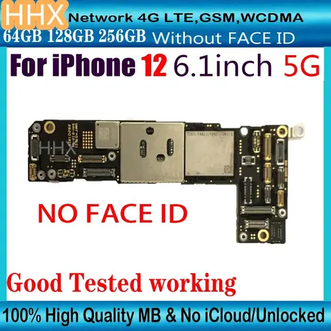 S692fb736cdbc4a8495aef99c77e3086bm_480x480q75 Full Tested Mainboard for iPhone 12 Unlocked Motherboard With Face ID Support Update Clean ICloud Logic Board 64 256 512GB (New) - Image 1