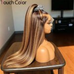 P4/27 Highlight Bone Straight Vietnamese Hair 13x6 HD Lace Frontal Wig Honey Blonde Straight Baby Hair Human Hair Wigs For Women (New)