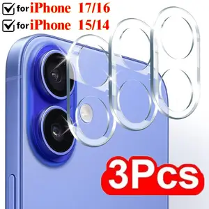 S69acf36157e94ae6943fa1a71d2bebccW_300x300q75 1 3 Camera Len Tempered Glass Films Apple iPhone 17 16 15 14 13 Pro Max 17Air Phone Back Lens Screen Protectors Cover Bangladesh (New) - Image 1