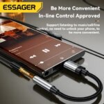 Essager Lightning to 3.5mm jack Audio Adapter Headphone Aux Cable USB Type C to 3.5 Adapter OTG Type C For iphone Xiaomi Oneplus (New)