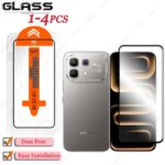 Dust Free Infinix Note 60 Pro Glass Easy Installation Infinix Note 60 Pro 5G Screen Protector Black Edge Protective Film (New)