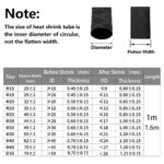 1 16m ID15 18 20 22 25 28 30 35 40 45 50 60mm Non-slip Heat Shrink Tube Insulated Wrap Waterproof Cover Protect Fishing Rod (New)