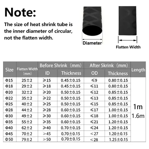 S69cf98dcf0554fe59066bd5c01d7eed7I_480x480q75 1 16m ID15 18 20 22 25 28 30 35 40 45 50 60mm Non-slip Heat Shrink Tube Insulated Wrap Waterproof Cover Protect Fishing Rod (New) - Image 1