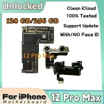 Tested iPhone 12 Pro max Motherboard Unlocked With/NO Face ID Support IOS Update Mainboard Clean iCloud Logic Board Bangladesh (New)