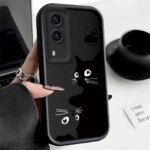 Cute Bear Cat Silicone Phone Case On VIVO X100 X80 X70 X90 X60 X50 X21 A Pro S17 S16 S12 S10 S15 S7 Pro S 15 10 12 16 Cover (New)