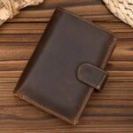 High Quality Genuine Leather Card Wallet Men Women RFID Genuine Leather Short Wallet Multi Cards Slots Button Man Purse (New)