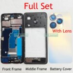 Tecno Pop 8 BG6h BG6i Back Battery Cover Lens Glass Middle Frame Front Frame Door Housing Case Parts LCD Faceplate Frame (New)