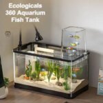 Clear 360 Aquarium Power Filter with Water Pump Fish Tank Multifunctional with LED Lighting Desk Aquarium Set for Fish Decor (New)