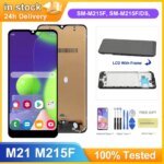 64'' M21 Screen With Frame Samsung Galaxy M21 M215 M215F M215F DS Lcd Display Touch Screen Digitizer Assembly Replacement (New)